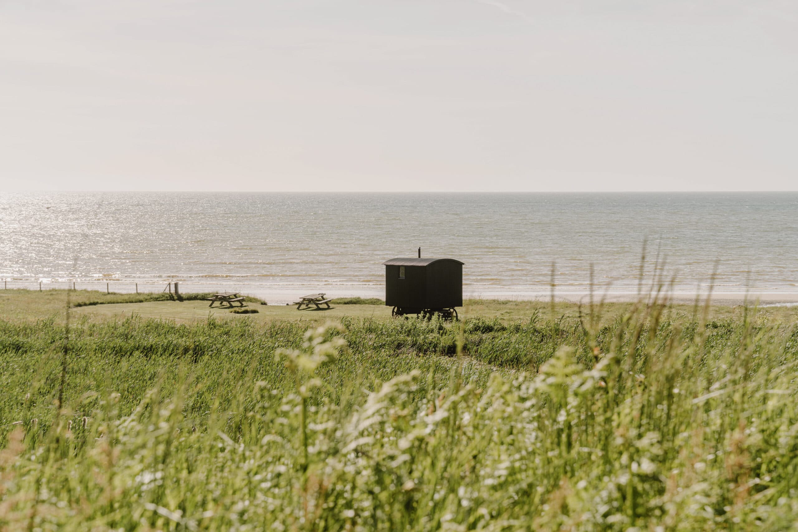 Shepherd’s hut and private beach on the edge of nowhere.